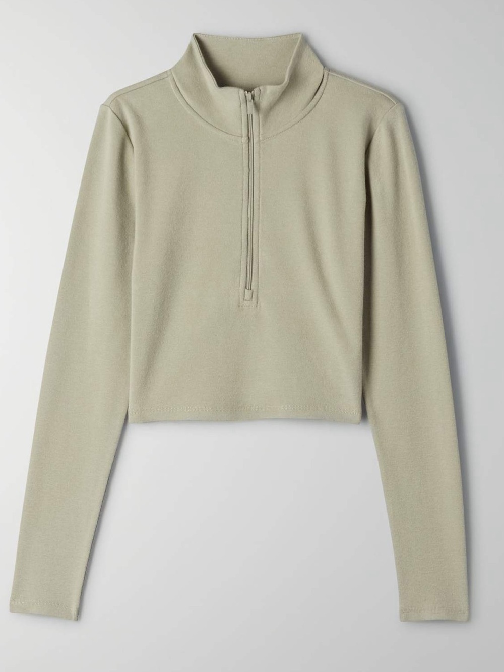 Aritzia Sunday Best BestHug Monarch 1/2 Zip Longsleeve - Small - Green